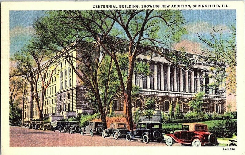 Centennial Building Springfield ILL. Vintage Postcard Standard View Card 