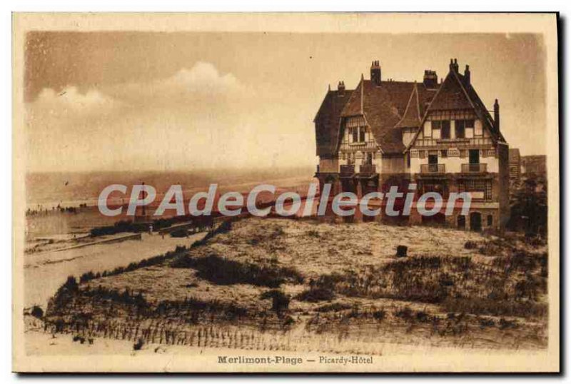 Postcard Old Merlimont Plage Picardy Hotel