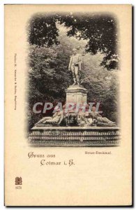 Old Postcard Colmar Gruss Bruat Denkmal