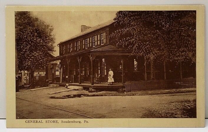 Soudersburg Pa General Store c1908 Pennsylvania Postcard F6