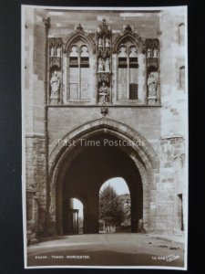 Worcester EDGAR TOWER - Old RP Postcard by Walter Scott LL248