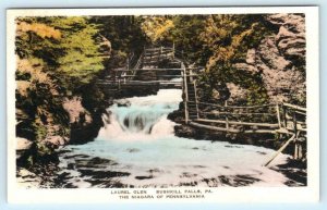 BUSHKILL FALLS, Pennsylvania PA ~ Handcolored LAUREL GLEN Poconos  Postcard