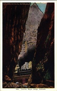 Crevice Royal Gorge Colorado Vintage Postcard Standard View Card