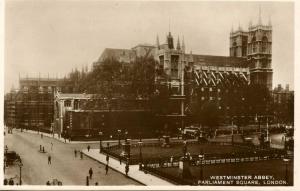 UK - England, London. Westminster Abbey, Parliament Square     *RPPC