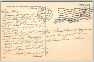 WWII Comic Humor 1943 Postcard Bugle Playing Soldier Wake Up And Write