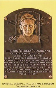 Gordon Mickey Cochrane National Baseball Hall Of Fame & Museum Cooperstown Ne...