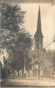 Portland ME Church in 1912 Real Photo Postcard