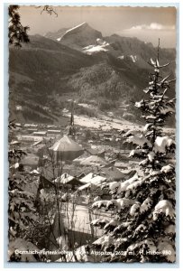 c1960's Garmisch-Partenkirchen Alpspitze Mountain in Germany RPPC Photo Postcard