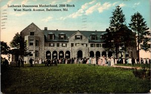 Postcard Lutheran Deaconess Motherhood West North Avenue Baltimore Maryland~3802