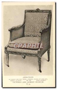 Postcard Old Arm Chair Victoria and Albert Museum