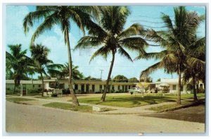 1963 Tropical Palm Lodge Broadway Hotel West Palm Beach Florida Vintage Postcard