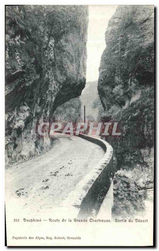 Old Postcard Dauphine Road Exit Grande Chartreuse Desert