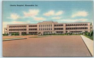 ALEXANDRIA, Louisiana  LA    CHARITY HOSPITAL  ca 1940s Linen  Postcard