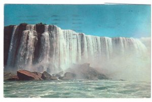 Maid Of The Mist Pool, Horseshoe Falls, Niagara Falls, Vintage 1961 Postcard