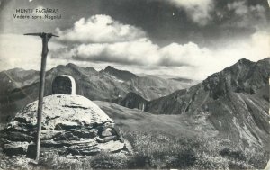 Postcard Romania Fagaras mountain Negoiul view