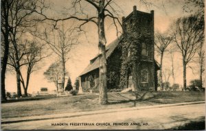 Vtg 1910s Manokin Presbyterian Church Princess Anne Maryland MD Postcard