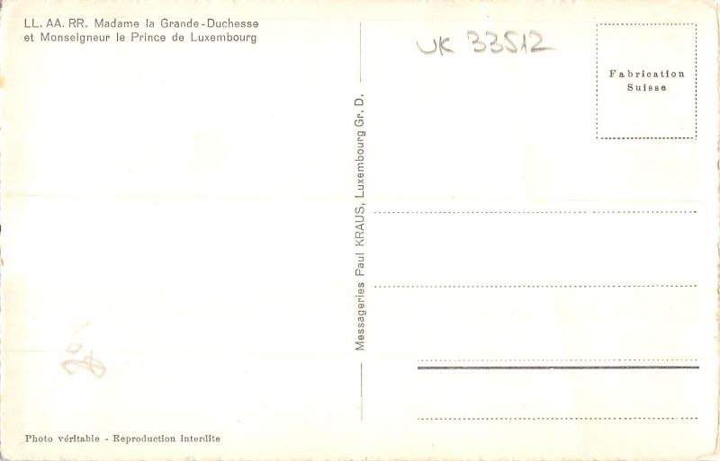 uk33512 royalty luxembourg prince king princess queen