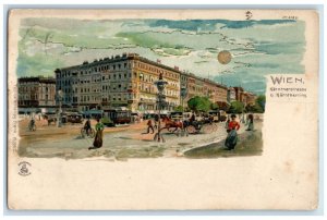 c1905 Karntnerstrasse Karntnerring Vienna Austria Antique Posted Postcard