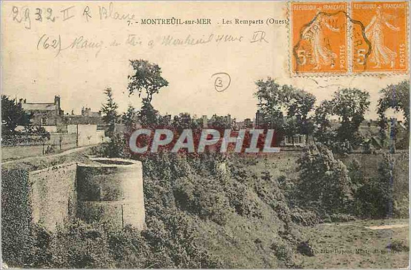 Postcard Old Montreuil sur Mer Ramparts (West)