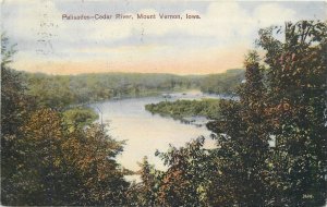 Postcard 1908 Iowa Mount Vernon Palisades Cedar River Power & Bloom IA24-210