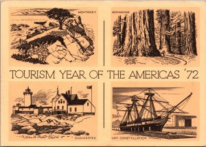 USA Tourism Year Of The Americas '72 Vintage Postcard BS21