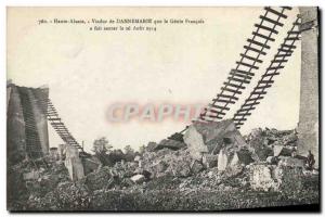 Postcard Old Army Haute Alsace Dannemarie viaduct that Genie French blew up A...