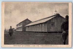 1918 Wrightstown New Jersey Vintage Postcard Officers Quarters Camp Dix Posted
