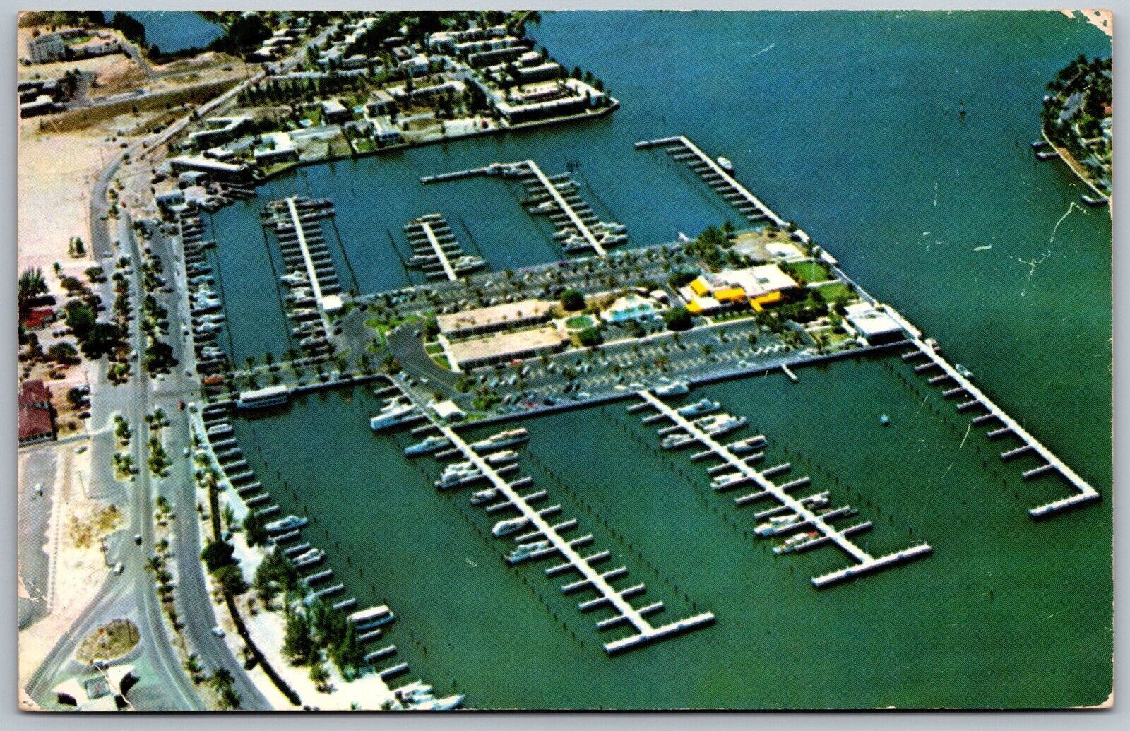 Vtg Fort Lauderdale Florida FL Bahia Mar Yacht Basin Marina 1960s View