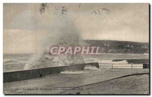 Old Postcard La Digue Seas heavy weather