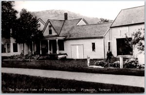 Boyhood Home Of President Coolidge Plymouth Vermont Real Photo RPPC Postcard