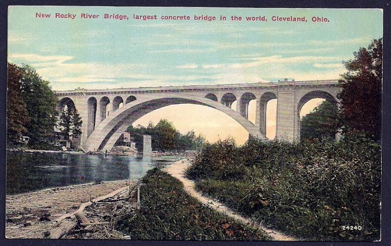 New Rocky River Bridge Cleveland Ohio used c1912