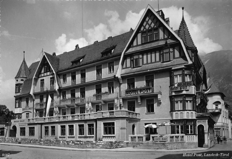 LANDECK TIROL AUSTRIA~HOTEL POST~1950s PHOTO POSTCARD