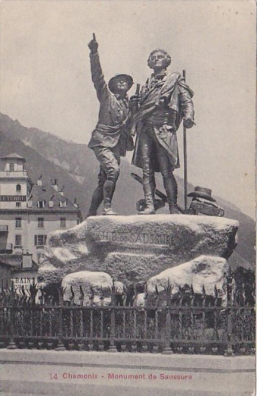 France Chamonix Mont Blanc Monument de Saussure