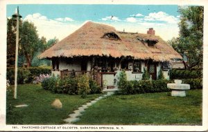 New York Saratoga Springs Thatched Cottage At Olcotts 1922