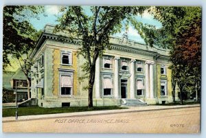 c1910's Post Office Building Roadside Lawrence Massachusetts MA Posted Postcard