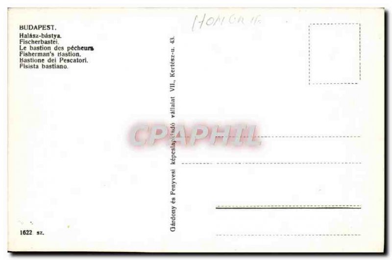 Old Postcard Budapest Halasz Bastya