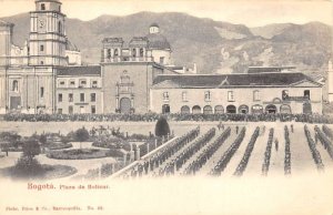 Bogota Colombia Plaza de Bolivar Military Parade Vintage Postcard AA110486