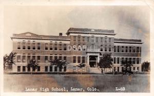 C65/ Lamar Colorado Co Real Photo RPPC Postcard c1930 Lamar High School