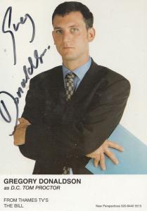 Gregory Donaldson as Tom Proctor in ITV The Bill Hand Signed Cast Card Photo