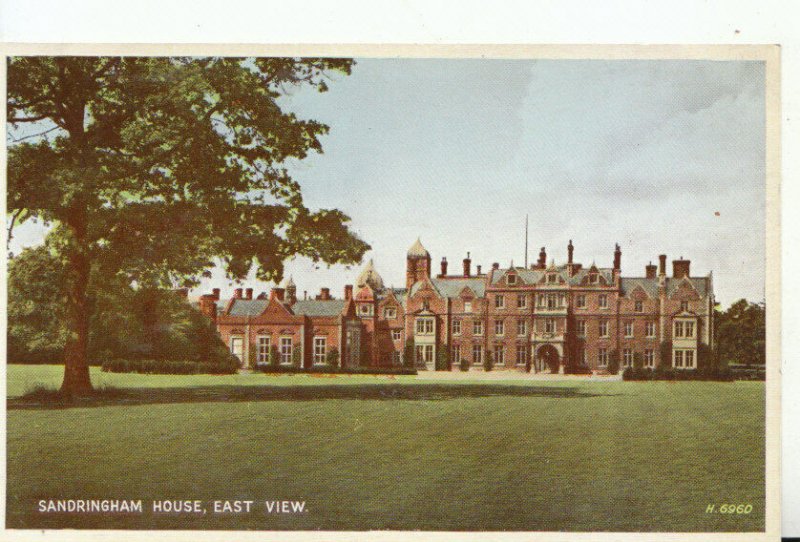 Norfolk Postcard - Sandringham House - East View - Ref 14957A