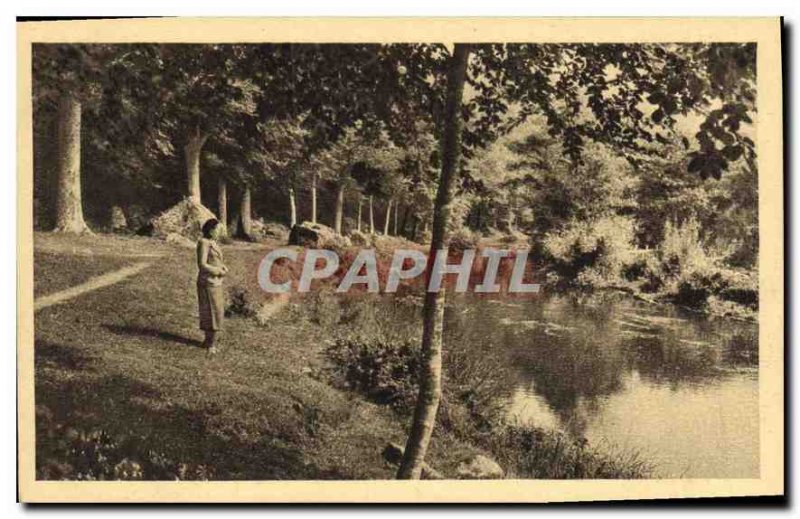 Old Postcard Pont Aven Le Bois d'Amour