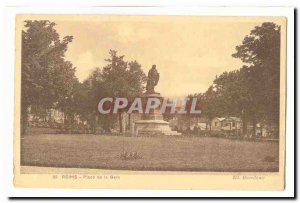 Reims Postcard Old Train Station Square