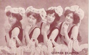 Four German beauties\ Nice antique American postcard