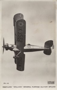 Westland Wallace WW2 Real Photo War Plane Valentines Postcard