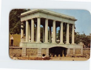 Postcard Portico Over Plymouth Rock Plymouth Massachusetts