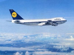 Lufthansa B747 In Flight