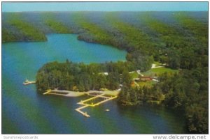 Canada Aerial View Camp White Pine On Lake Placid Haliburton Ontario