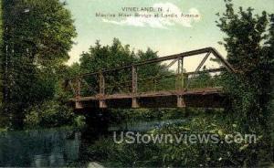 Maurice River And Bridge Vineland NJ Writing on back