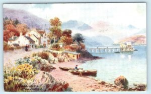 Tuck Oilette LOCH LONG Scotland ~ BLAIRMORE & Pier 1907 Winbush Postcard