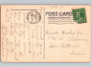 c1948 Ships In Harbor Corpus Christi Texas TX Linen Postcard